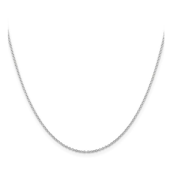 Sterling Silver Rhodium-plated 1.25mm Cable Chain with a 2 inch extention Image 2 Texas Gold Connection Greenville, TX