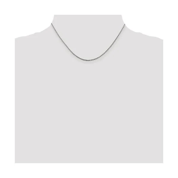 Sterling Silver 1.5mm Diamond-cut Rope Chain Image 5 Texas Gold Connection Greenville, TX