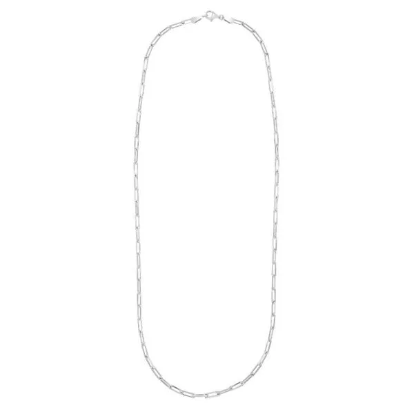 Sterling Silver 2.5mm Paperclip Chain with Lobster Clasp. Link measures 7.2mm. Texas Gold Connection Greenville, TX
