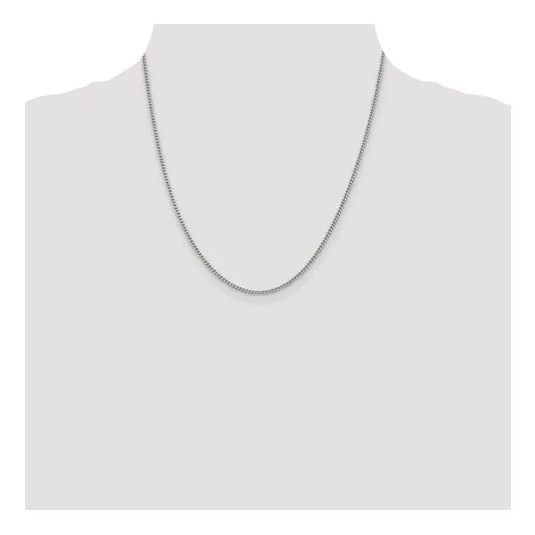 Sterling Silver Rhodium-plated 2mm Curb Chain Image 4 Texas Gold Connection Greenville, TX