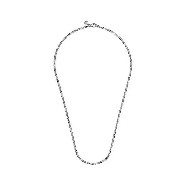 22 Inch 3mm 925 Sterling Silver Mens Cuban Link Chain Necklace Image 2 Texas Gold Connection Greenville, TX