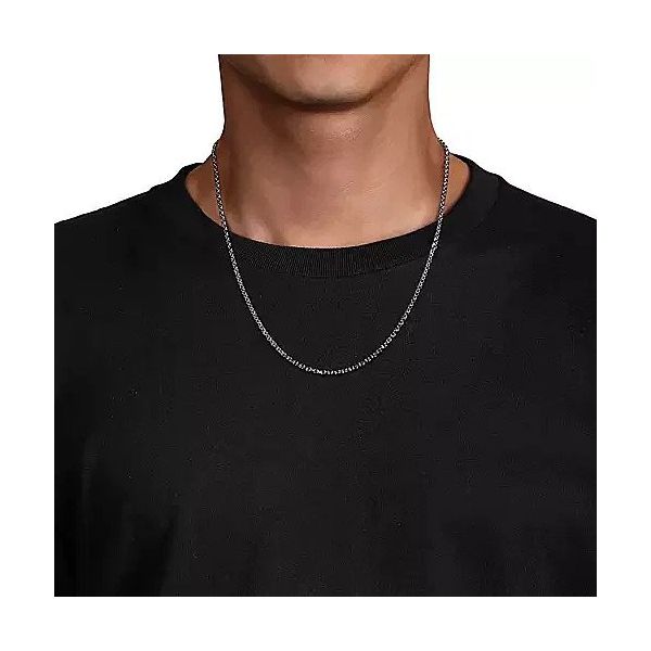 22 Inch 925 Sterling Silver Mens Link Chain Necklace Image 4 Texas Gold Connection greenville, TX