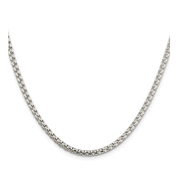 Sterling Silver 3.6mm Round Box Chain Image 2 Texas Gold Connection greenville, TX