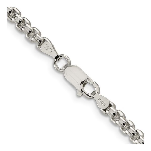 Sterling Silver 3.6mm Round Box Chain Image 3 Texas Gold Connection greenville, TX