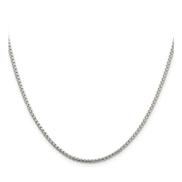 Sterling Silver 2mm Round Box Chain Image 2 Texas Gold Connection greenville, TX