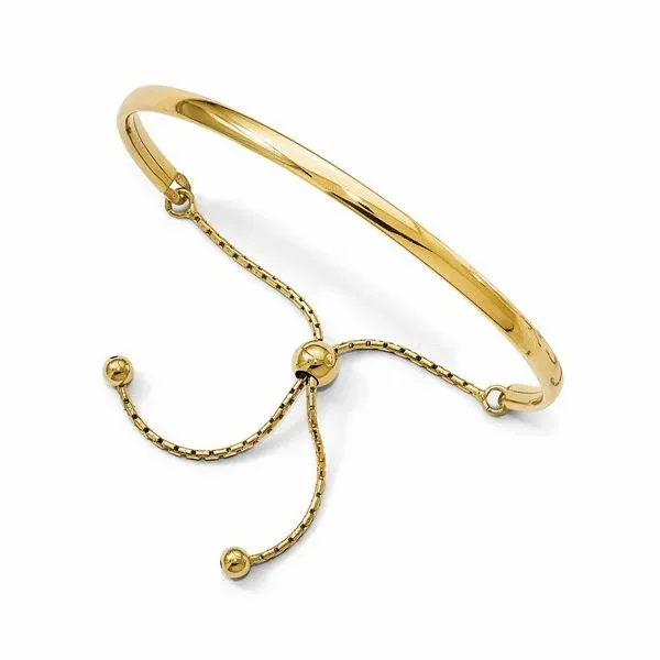 Leslie's Sterling Silver Gold-plated Polished Adjustable Bangle Texas Gold Connection Greenville, TX