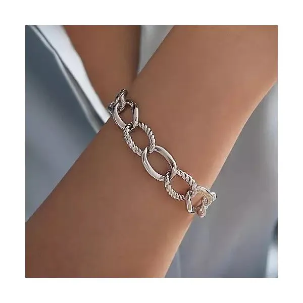 Sterling Silver Rope Bracelet 8in Image 3 Texas Gold Connection Greenville, TX