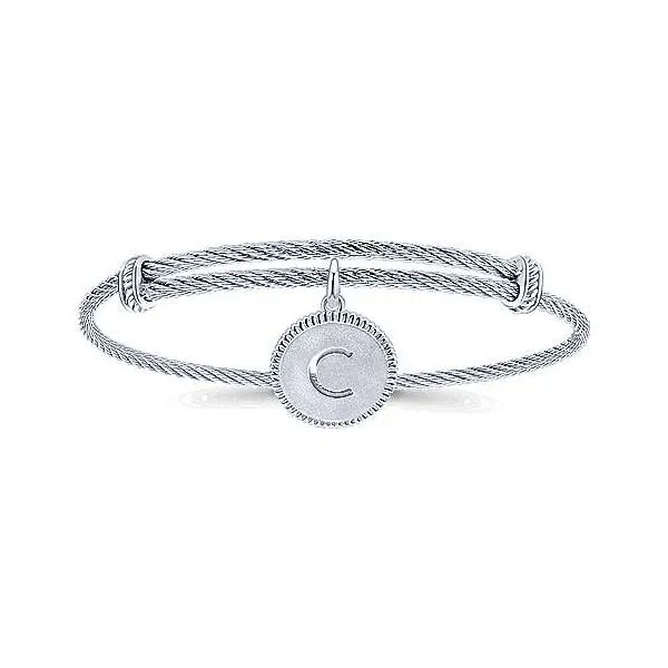 925 Silver/Stainless Steel Initial C Texas Gold Connection greenville, TX