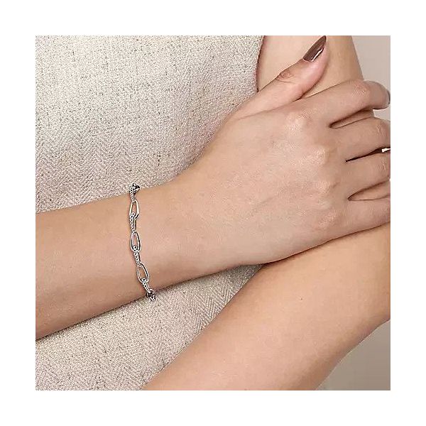 925 Sterling Silver Bujukan Link Chain Bracelet Image 3 Texas Gold Connection greenville, TX