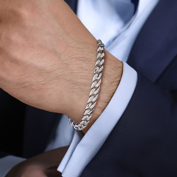 925 Sterling Silver Solid Cuban Link Chain Bracelet 8mm Image 2 Texas Gold Connection greenville, TX