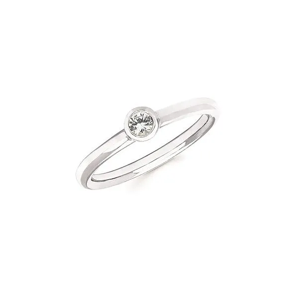 White sapphire stackable rings cheap