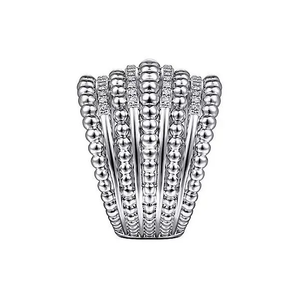 Sterling Silver White Sapphire Wide Bujukan Ring Image 2 Texas Gold Connection Greenville, TX