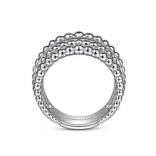 Sterling Silver White Sapphire Wide Bujukan Ring Image 4 Texas Gold Connection Greenville, TX