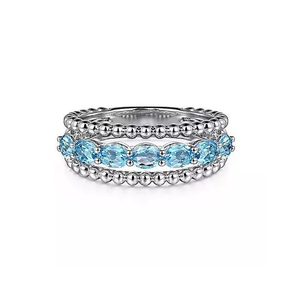 925 Sterling Silver Swiss Blue Topaz Bujukan Ladys Ring Texas Gold Connection Greenville, TX
