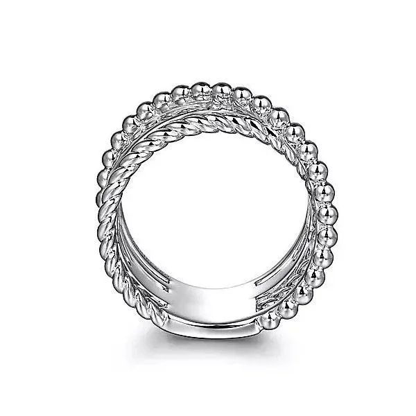 925 Sterling Silver White Sapphire Bujukan Twisted Ladies Ring Image 2 Texas Gold Connection Greenville, TX