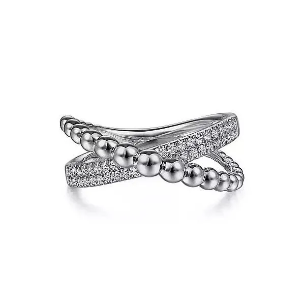 Sterling Silver White Sapphire Bujukan Criss Cross Ring Texas Gold Connection Greenville, TX