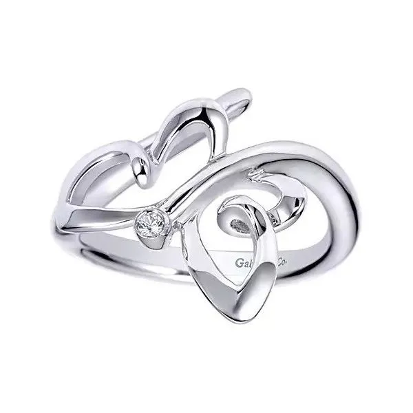 925 Sterling Silver White Sapphire Butterfly Ring Image 4 Texas Gold Connection Greenville, TX