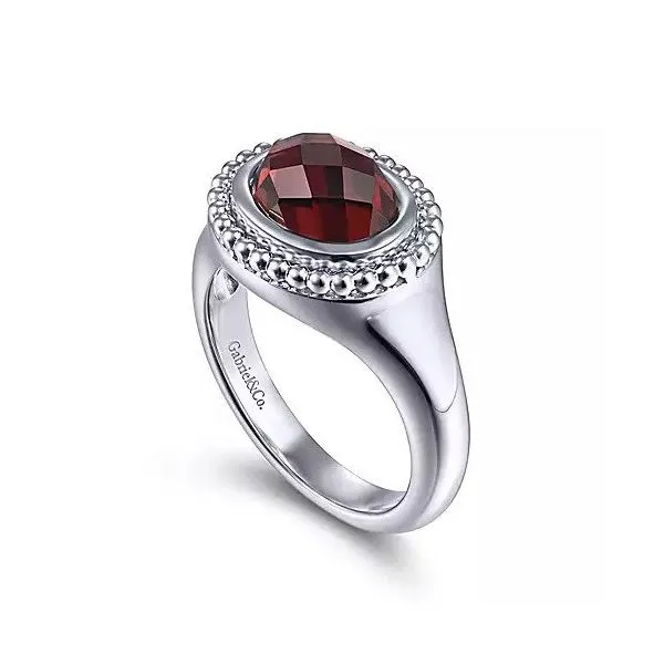 Sterling Silver Oval Garnet Bujukan Ring Image 3 Texas Gold Connection Greenville, TX