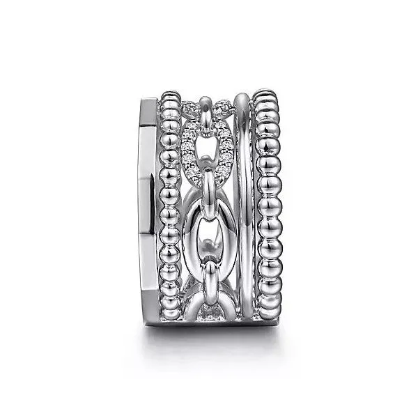 925 Sterling Silver Bujukan White Sapphire Easy Stackable Ring Image 4 Texas Gold Connection greenville, TX