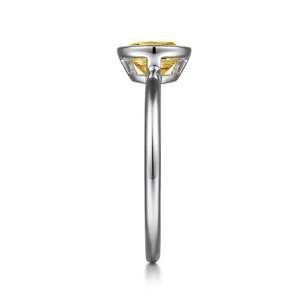925 Sterling Silver Citrine Ring W Bezel Set Image 2 Texas Gold Connection Greenville, TX