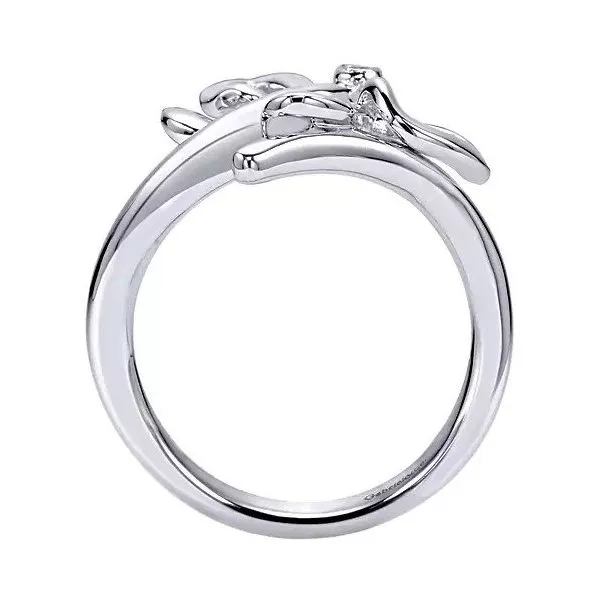 925 Sterling Silver White Sapphire Butterfly Ring Image 2 Texas Gold Connection Greenville, TX