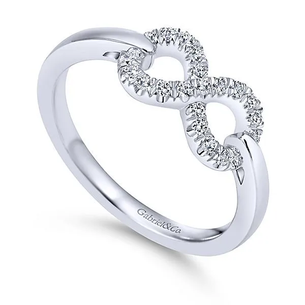 925 Sterling Silver White Sapphire Infinity Fashion Ring Image 3 Texas Gold Connection Greenville, TX