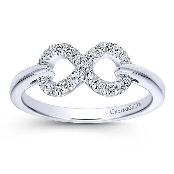 925 Sterling Silver White Sapphire Infinity Fashion Ring Image 4 Texas Gold Connection Greenville, TX