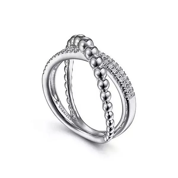 .925 Silver Ring With 0.26Tw White Sapphires Image 3 Texas Gold Connection Greenville, TX