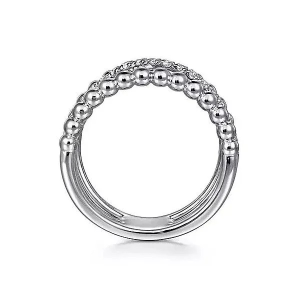 925 Sterling Silver White Sapphire Bujukan Criss Cross Ladies Ring Image 2 Texas Gold Connection Greenville, TX