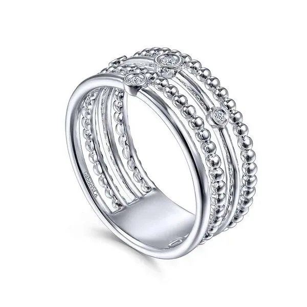 925 Sterling Silver Bujukan Bezel Set Diamond Easy Stackable Ring Image 3 Texas Gold Connection greenville, TX