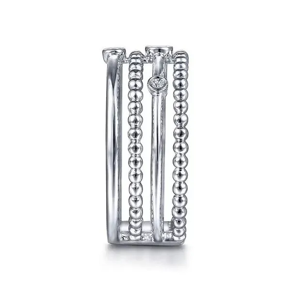 925 Sterling Silver Bujukan Bezel Set Diamond Easy Stackable Ring Image 4 Texas Gold Connection greenville, TX