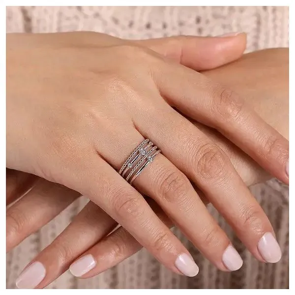 925 Sterling Silver Bujukan Bezel Set Diamond Easy Stackable Ring Image 5 Texas Gold Connection greenville, TX