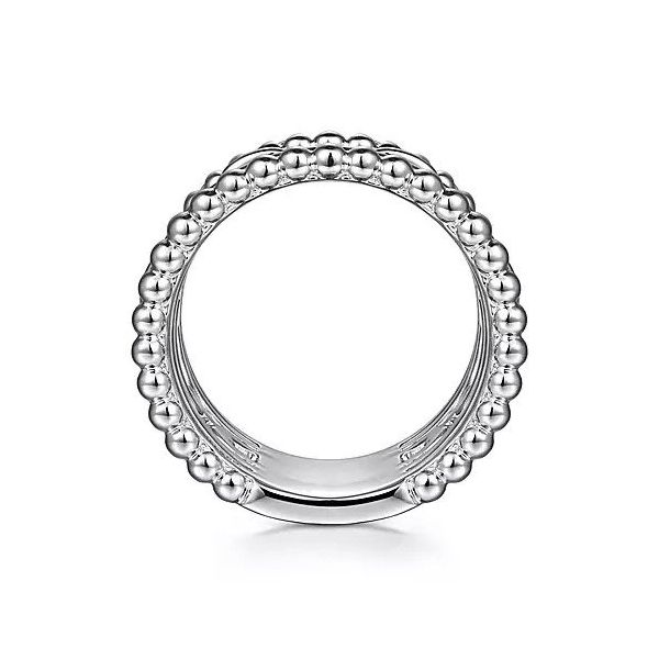 Sterling Silver White Sapphire Wide Statement Ring Image 2 Texas Gold Connection greenville, TX