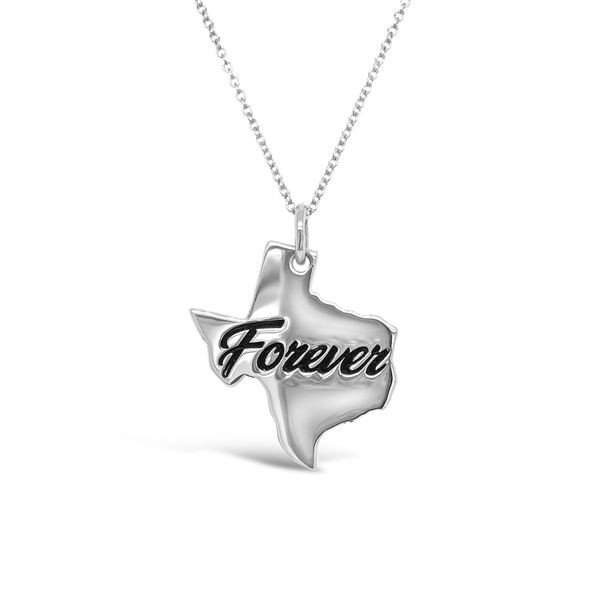 Lady's Sterling Silver Texas Forever Pendant Necklace Texas Gold Connection Greenville, TX