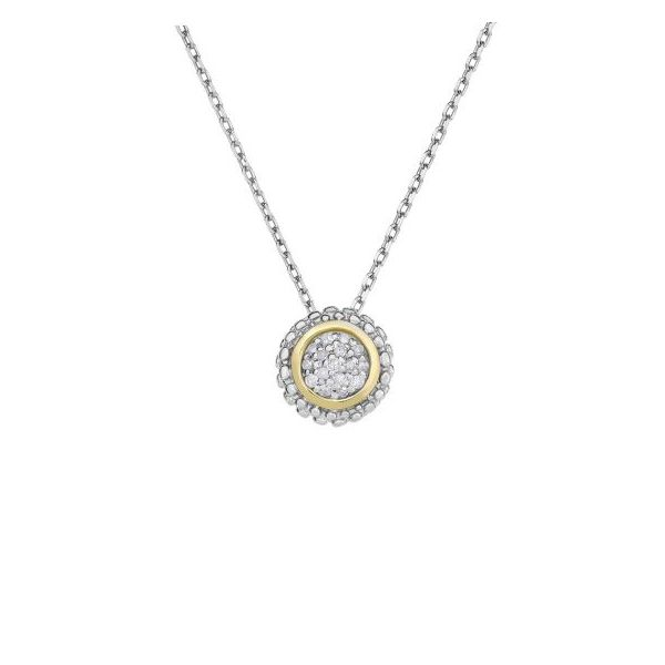 Lady's Sterling Silver Necklace With Round Blue Sapphires Texas Gold Connection Greenville, TX