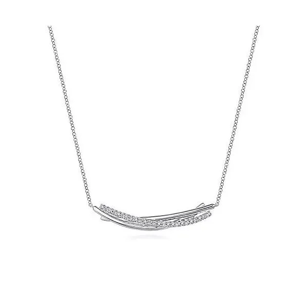 Sterling Silver White Sapphire Bar Pendant Necklace Texas Gold Connection Greenville, TX