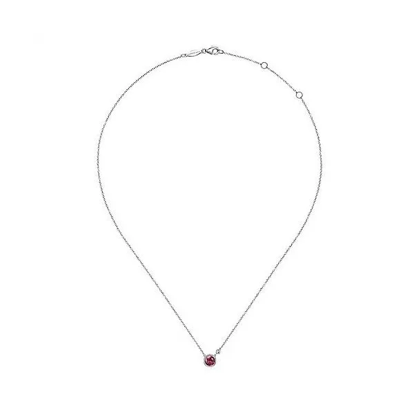 925 Sterling Silver Pink Tourmaline and Diamond Pendant Necklace Image 2 Texas Gold Connection Greenville, TX