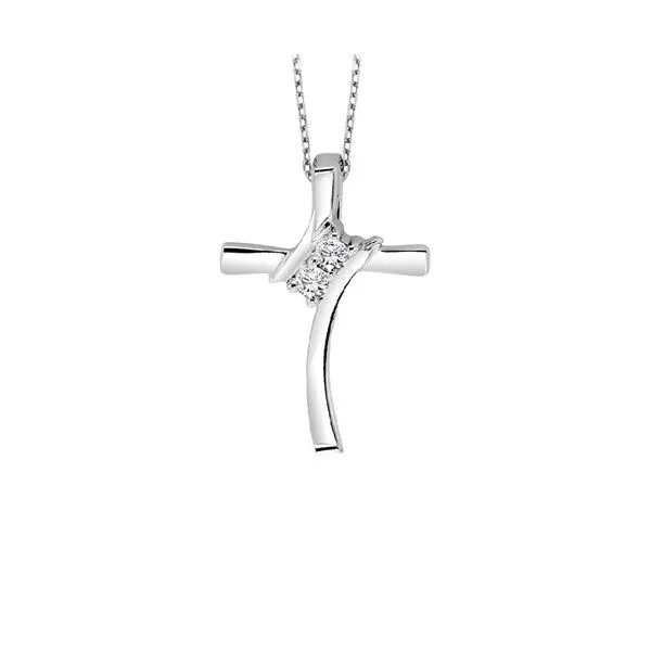 Lady's Sterling Silver Diamond Cross Pendant Texas Gold Connection Greenville, TX
