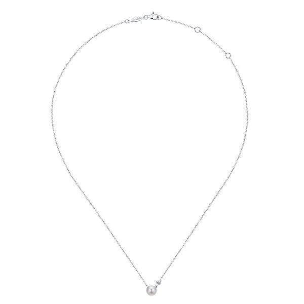 925 Sterling Silver Cultured Pearl Diamond Fashion Image 2 Texas Gold Connection Greenville, TX