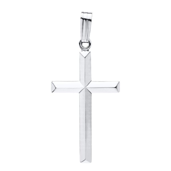 Lady's White Sterling Silver Cross Necklace/Pendants Texas Gold Connection Greenville, TX
