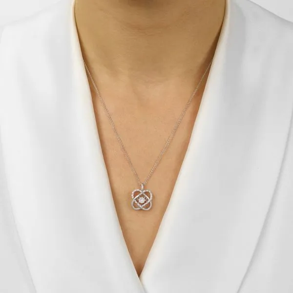 Sterling Silver Diamond Necklace Image 2 Texas Gold Connection Greenville, TX