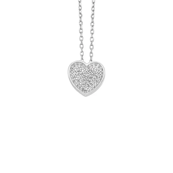 Sterling Silver .10ctw Diamond Heart Necklace Texas Gold Connection Greenville, TX