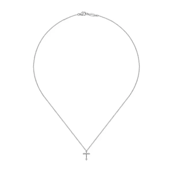 925 Sterling Silver Diamond Cross Pendant Necklace Texas Gold Connection greenville, TX