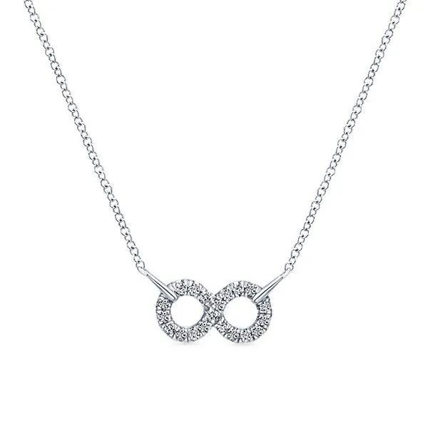 925 Sterling Silver White Sapphire Infinity Symbol Pendant Necklace Texas Gold Connection greenville, TX