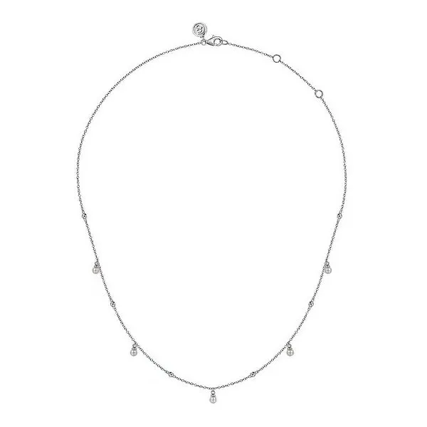 925 Sterling Silver Pearl Drop Necklace Image 2 Texas Gold Connection greenville, TX