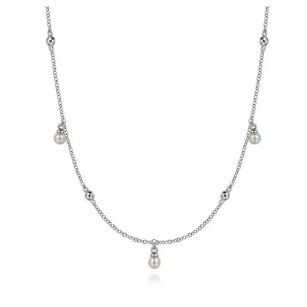 925 Sterling Silver Pearl Drop Necklace Texas Gold Connection greenville, TX