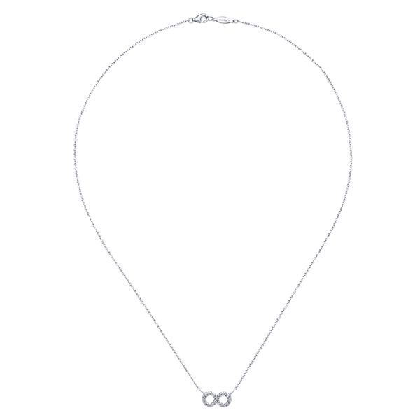 925 Sterling Silver White Sapphire Infinity Symbol Pendant Necklace Image 2 Texas Gold Connection greenville, TX