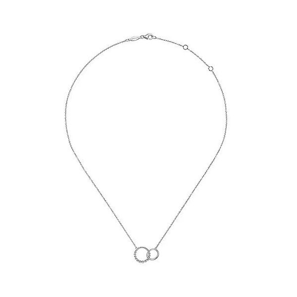 Sterling Silver Bujukan Beaded Double Circle Necklace Image 2 Texas Gold Connection greenville, TX