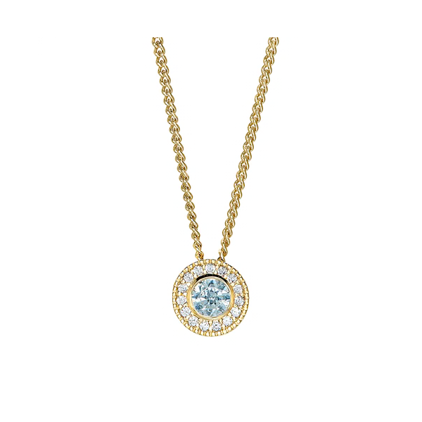 March Birthstone Pendant Texas Gold Connection greenville, TX