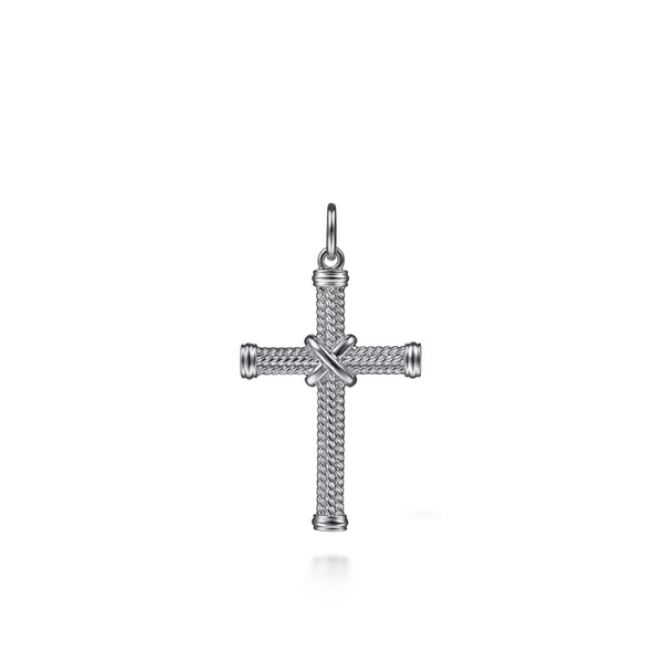 925 Sterling Silver Twisted Rope Cross Pendant with X Center Texas Gold Connection greenville, TX
